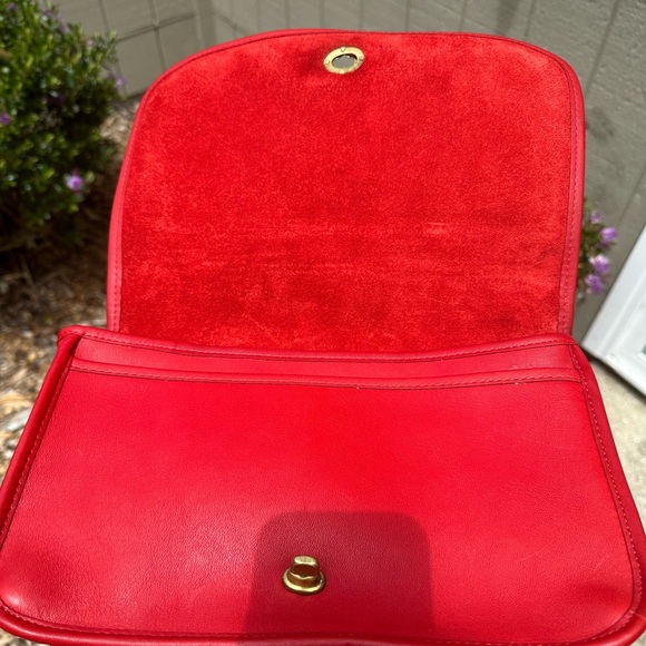 Vintage Coach Bag NYC Convertible Clutch 9635 red - Picture 15 of 15